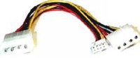 8ware Power Splitter to Hard & FDD + Floppy drv 1x Molex (Female) to 2x Molex (Male) + 1x Floppy (Female) 30cm cable