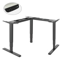 Brateck Triple Motor L-Shape Electric Sit-Stand Desk (Frame only) Three Stage Column 40X80?46X86?52X92mm (LS)