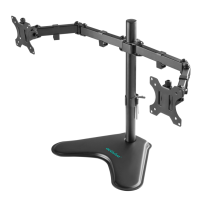 mbeat® activiva Dual-Screen Articulating Monitor Arm with Free-Standing Desktop Base provides perfect solution for ergonomic comfort and workspace(LS)