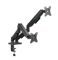 mbeat® activiva Ergolife Dual-Screen Gas Spring Monitor Arm allows you to smoothly adjust the height,angle, and tilt of both screens with minimal (LS)