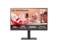 LG 27' QHD IPS 75Hz Monitor, 2560x1440, HDR10, sRGB 99%, Integrated power Module, Flicker Safe, Reader Safe, Versatile Stand Tilt/Height/Swive/Pivot