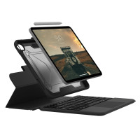 UAG Apple iPad (11') 11th Gen (A16) / iPad 10th Gen (10.9') Bluetooth Keyboard with Trackpad & Backlit Keys Rugged Case - Black/Ash, 1 Year Warranty