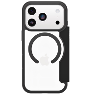 OtterBox React Folio MagSafe Apple New iPhone Pro Max 2026 /  iPhone 17 Pro Max (6.9') Case Black Crystal (Clear/Black) - (77-98589),7 Years Warranty