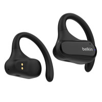 Belkin SoundForm ClearFit Open-Ear Wireless Earbuds - Black (AUC013btBK), 26hrs Battery,14.2mm Drivers, BT 5.3 Multipoint, IPX5-Rated,2 Years Warranty