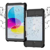 USP Apple iPad (11') (A16) (11th Gen) / iPad (10.9') (10th Gen) WaterProof Case Black - IP68, Reliable & Durable, Drop Protection, 5 Years Warrant