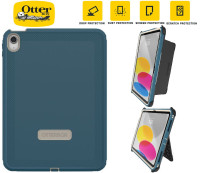 OtterBox Rugged Defender Apple iPad (11') (A16) (11th Gen) / iPad (10.9') (10th Gen) Kickstand Case Blue - (77-90081), 7 Years Warranty