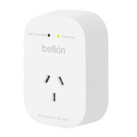 Belkin SurgePro 1-Outlet Surge Protector - White (SRA010AU),1800 Joules, Belkin 6-Point Safety System, RCM Certified, $30000 CEW, 2 Years Warranty