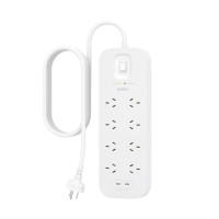 Belkin Surge Pro 8-Outlet Surge Protector With Dual USB-C Ports (SRB004AU2M) - Heavy Duty 2M Power Cord, 900 Joules, $70000 CEW, 2 Years Warranty