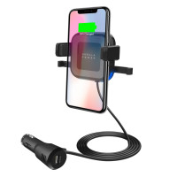 ?LS? mbeat® Gorilla Power 10W Wireless Car Charger with 2.4A USB Charging, Air Vent Clip & Windshield Stand Black  Package