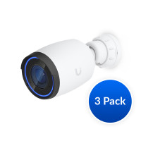 Ubiquiti AI Professional UniFi Protect Indoor/Outdoor 4K PoE Camera, White, 3 Pack - OEM, Waterproof IP65, PoE+ Power, Max Power 11W, GbE RJ45 Port,