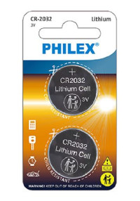 Sansai Lithium Button Coin Lithium Battery CR2032 3V - 2BP for Motherboard Danger of swallowing Keep batteries away from young children at all times