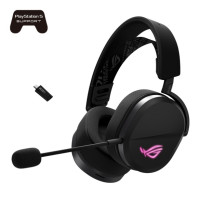 ASUS ROG Pelta Gaming Headset Black, Tri-Mode (2.4GHz/BT/USB-C), 50mm Titanium Drivers, 32?, 20Hz-20kHz, 10mm Mic, 70H Battery, 309g, RGB