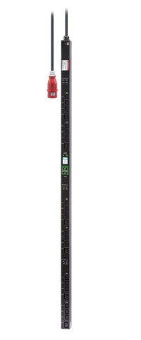 APC Easy Rack PDU, Switched Metered Outlet, 0U, 3 Phase, 22kW, 230V, 32A, (18) C13 and (6) C19 outlets, IEC60309 3P+N+PE inlet
