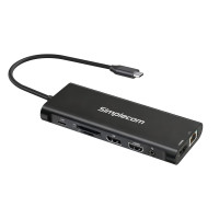 Simplecom CHT814 14-in-1 USB-C 4K Triple Display MST Docking Station with Dual HDMI DP