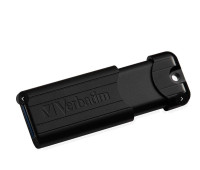 Verbatim Pinstripe USB 3.2 Gen 1 Drive 256GB Black (Microban)